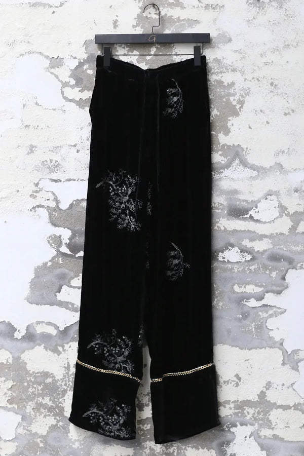 MUTEDANCE velvet embroidered pants MD24SS44